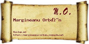 Margineanu Orbán névjegykártya